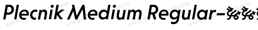 Plecnik Medium Regular字体转换
